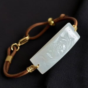 Lotus jade bracelet