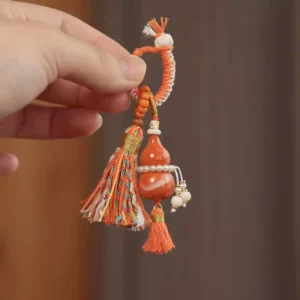 Gourd with Braided Tassel Charm Holder