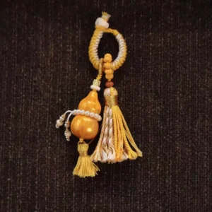 Gourd with Braided Tassel Charm Holder