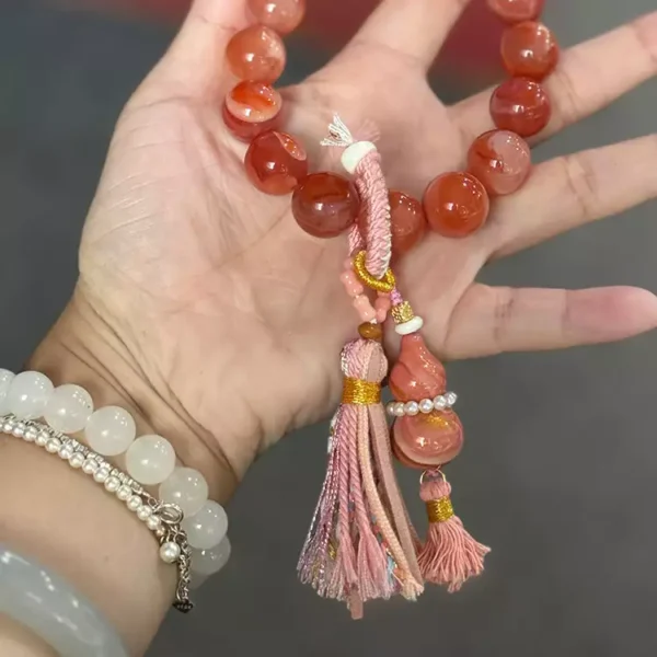 Gourd with Braided Tassel Charm Holder