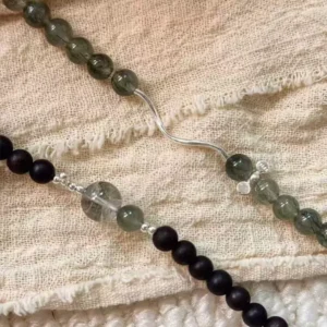 Agarwood-Green-Phantom-Green-Rutilated-Quartz-Silver-Bracelet