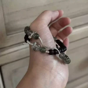 Agarwood-Green-Phantom-Green-Rutilated-Quartz-Silver-Bracelet
