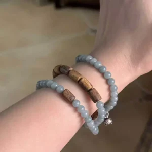 Kyara Agarwood + Blue Water Jadeite + Silver