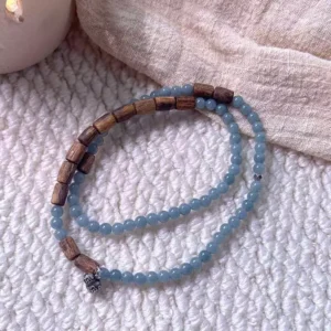 Kyara Agarwood + Blue Water Jadeite + Silver