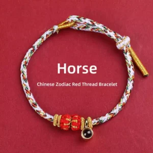 Year of the Horse Red String Bracelet-Horse zodiac- good luck and protection amulet
