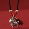999-Fine-Silver-Horse-Pendant-on-Braided-Cord-Necklace