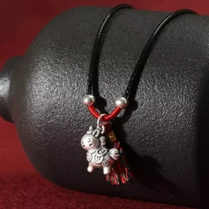 999-Fine-Silver-Horse-Pendant-on-Braided-Cord-Necklace