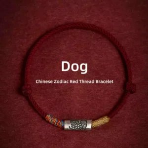 925 Sterling Silver Zodiac Red String Bracelet Year Of The Horse