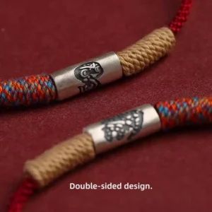 925 Sterling Silver Zodiac Red String Bracelet Year Of The Horse