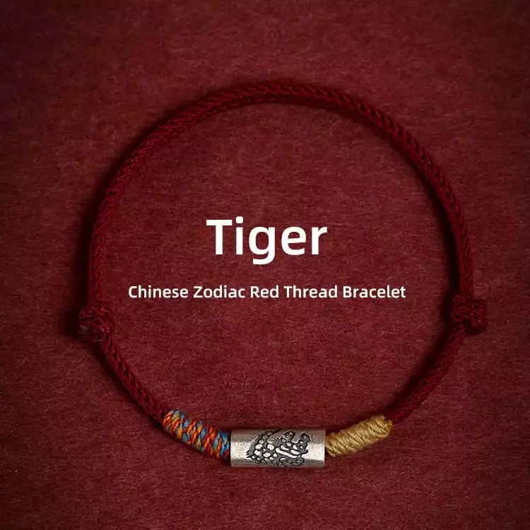 925 Sterling Silver Zodiac Red String Bracelet Year Of The Horse