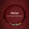 925 Sterling Silver Zodiac Red String Bracelet Year Of The Horse