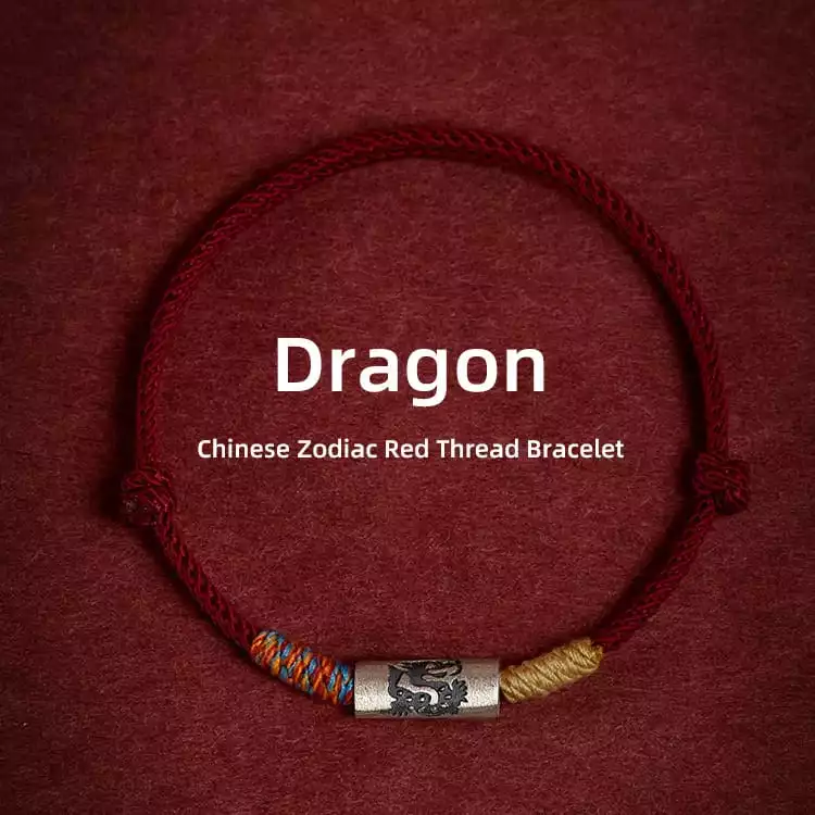 925 Sterling Silver Zodiac Red String Bracelet Year Of The Horse